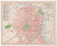 1917 Map of Ho Chi Minh City Saigon